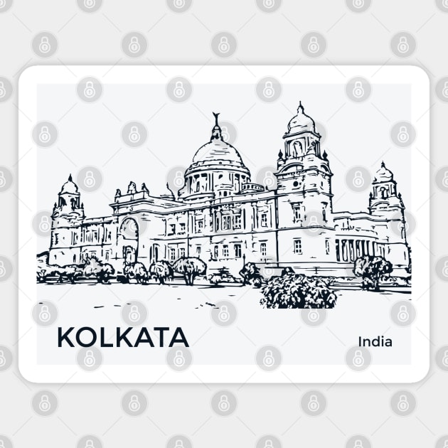 Kolkata India Magnet by Lakeric